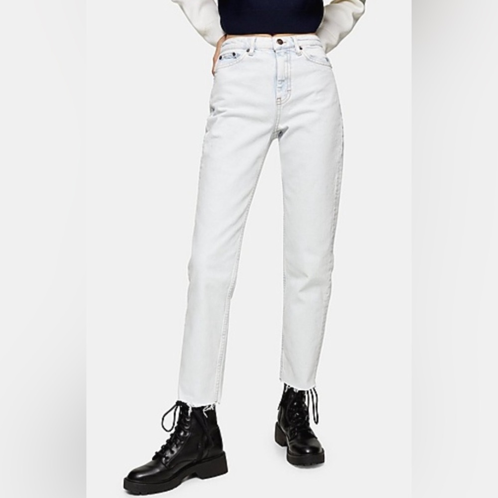 Topshop Straight Leg Denim Jeans